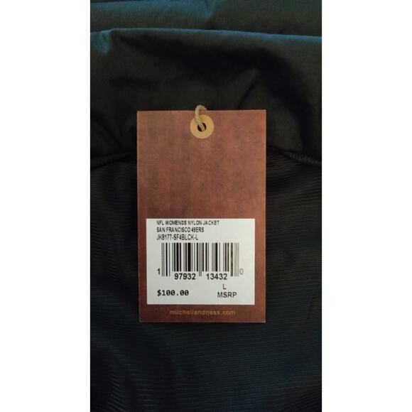 San Francisco 49ers Mitchell & Ness Full Zip Crop Nylon Jacket Women's Large - Picture 5 of 5